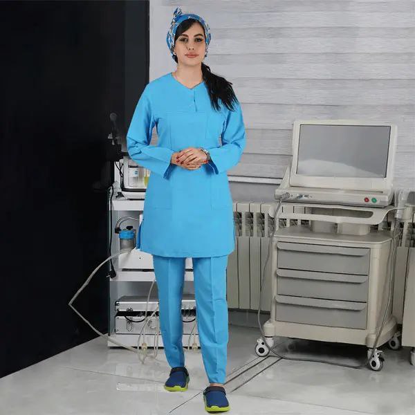 تونیک شلوار مدل (Cizgi Medical) رنگ آبی فیروزه‌ای