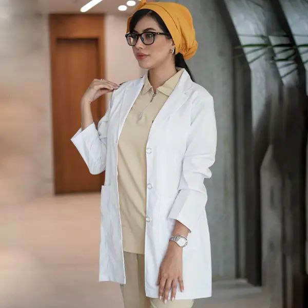 روپوش سفید زنانه مدل فیگز