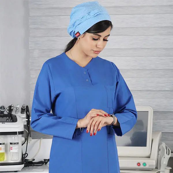 تونیک شلوار Cizgi Medical رنگ آبی استخری