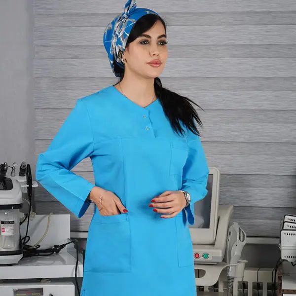 تونیک شلوار مدل (Cizgi Medical) رنگ آبی فیروزه‌ای