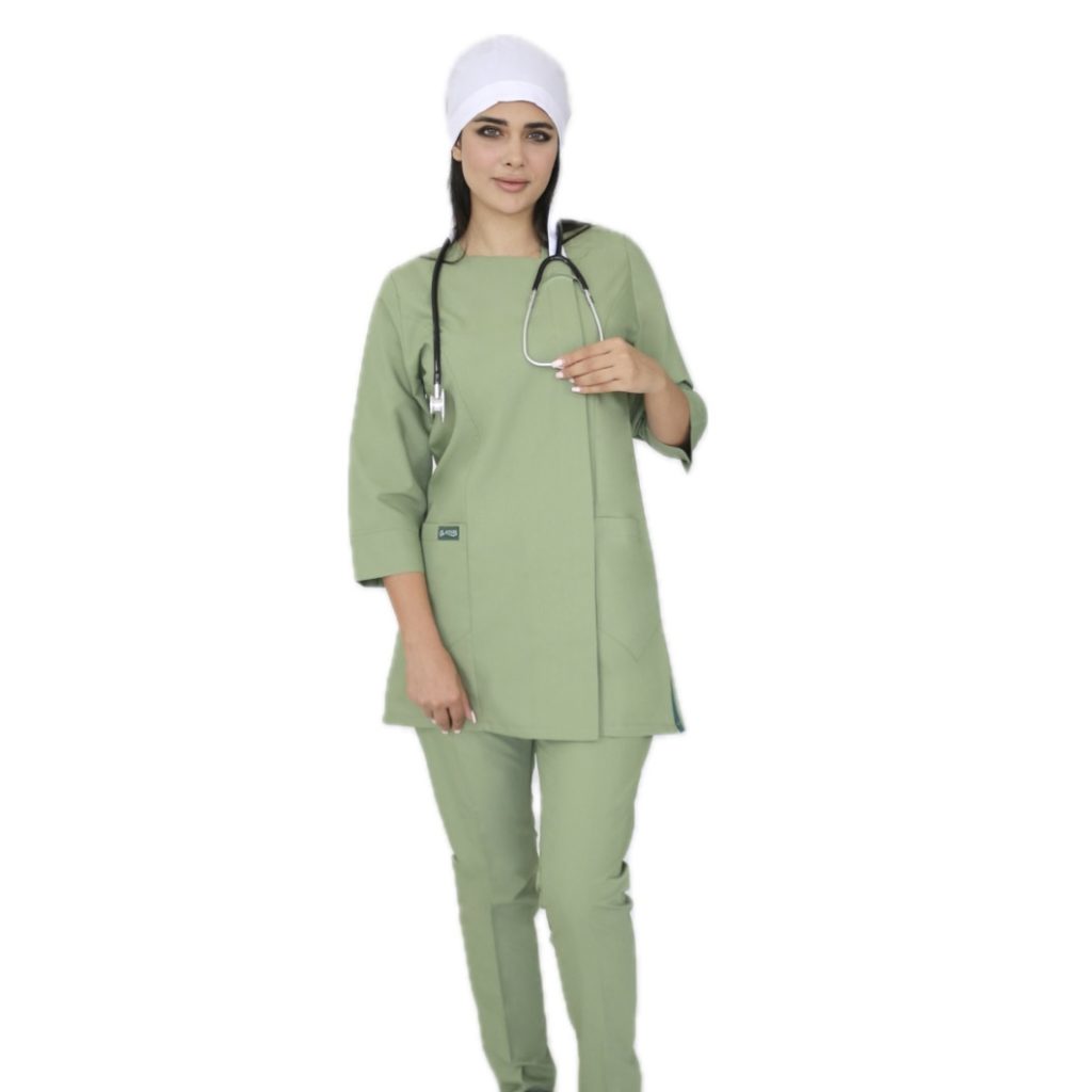 راهنمای انتخاب لباس پزشکی استاندارد؛ نگاهی به اسکراب و شلوار، تونیک و روپوش پزشکی 2 اسکراب و شلوار پزشکی - پوشینا